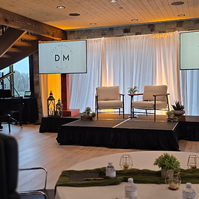 Trade show presentation theater built with premium audio visual rentals and custom stage lighting in Salt Lake City.