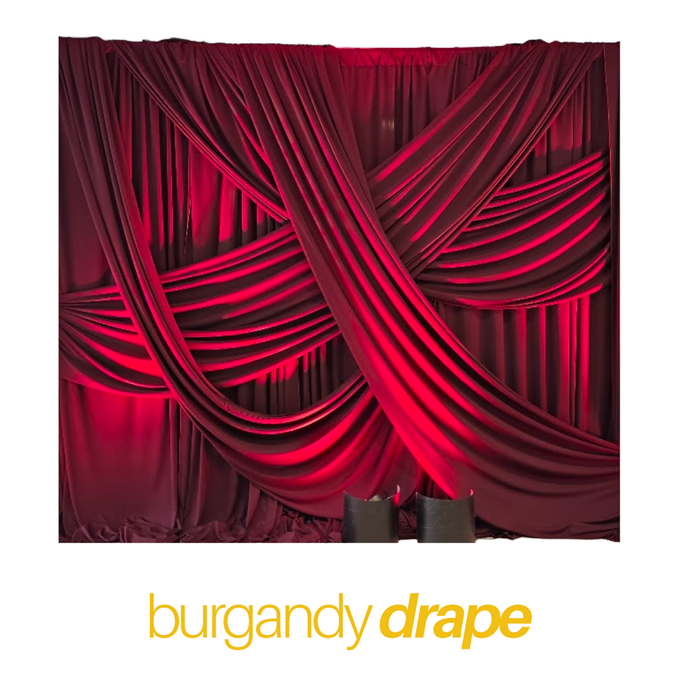 burgandy drape rental park city