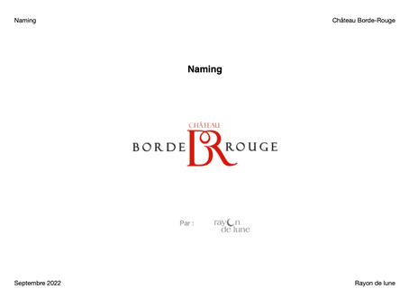 Travail de "Naming" pour un vignoble