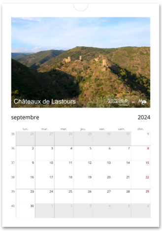 Miniature : Calendrier mural "Balade en occitanie" (2024)