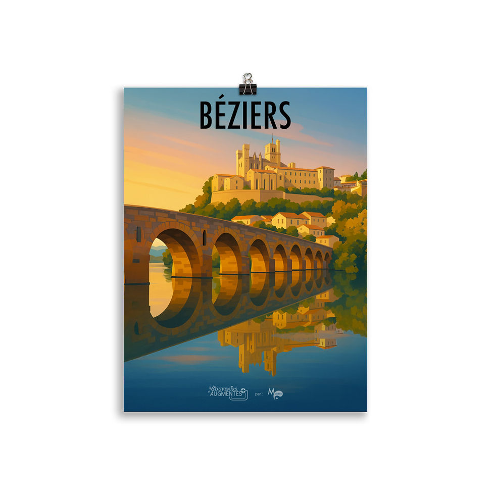 Miniature : POSTER mural : BÉZIERS (Illustr 1)