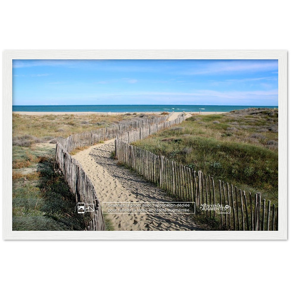 Miniature : POSTER augmenté : Accès à la Mer (1) encadré en bois.