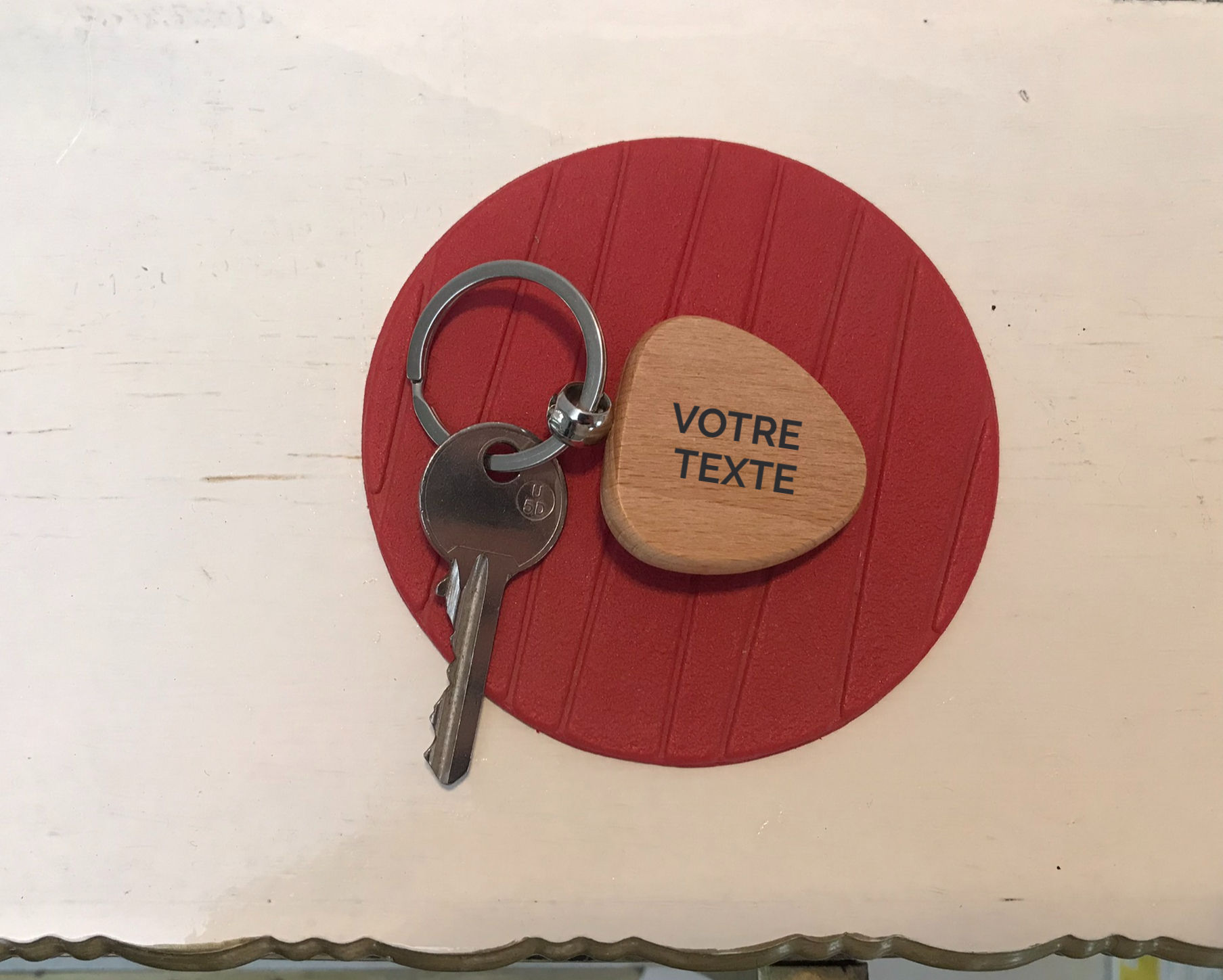 Porte clés en bois personnalisable v3