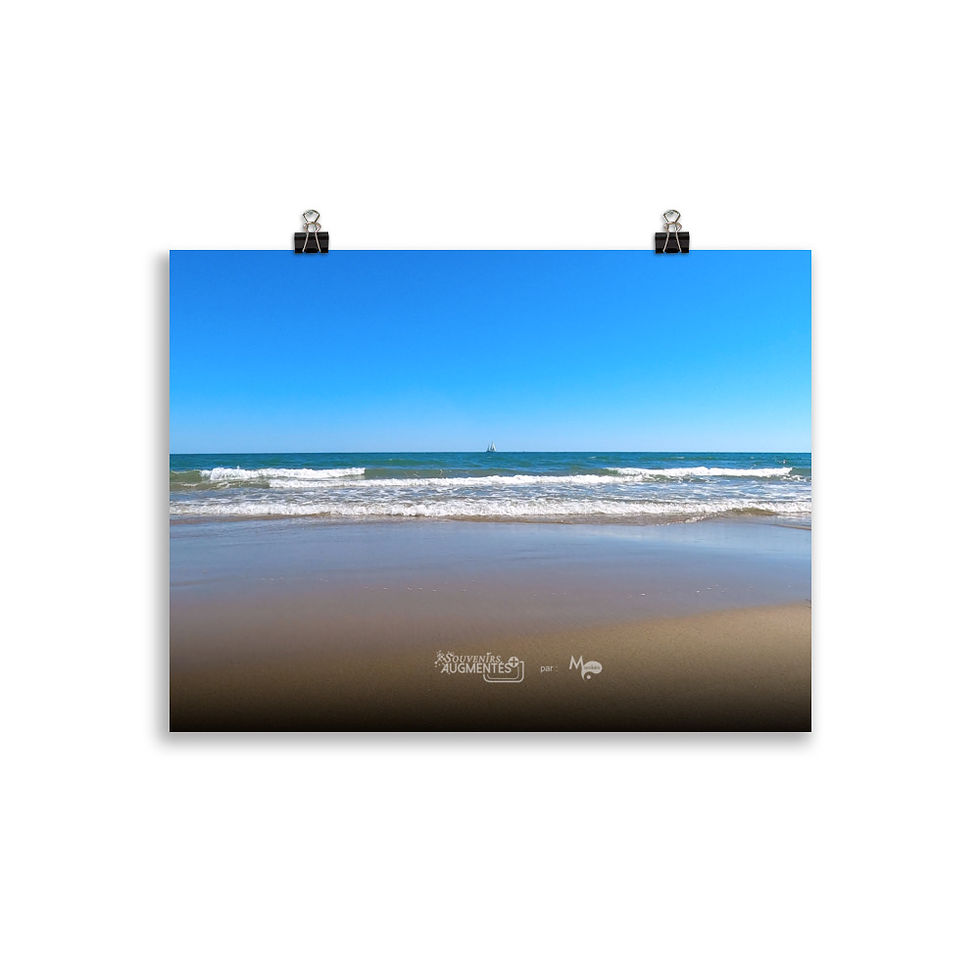 Miniature : POSTER mural : Mer calme - Narbonne plage 1