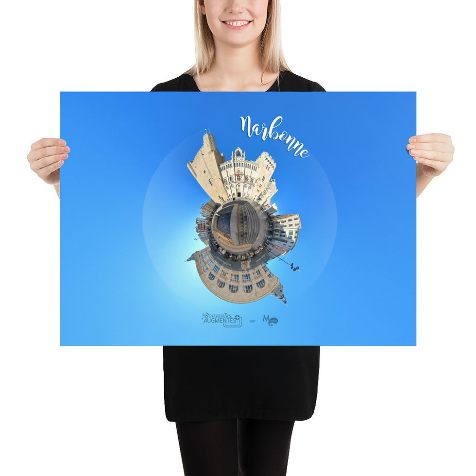Miniature : POSTER mural : Tiny Planet - Narbonne plage 1