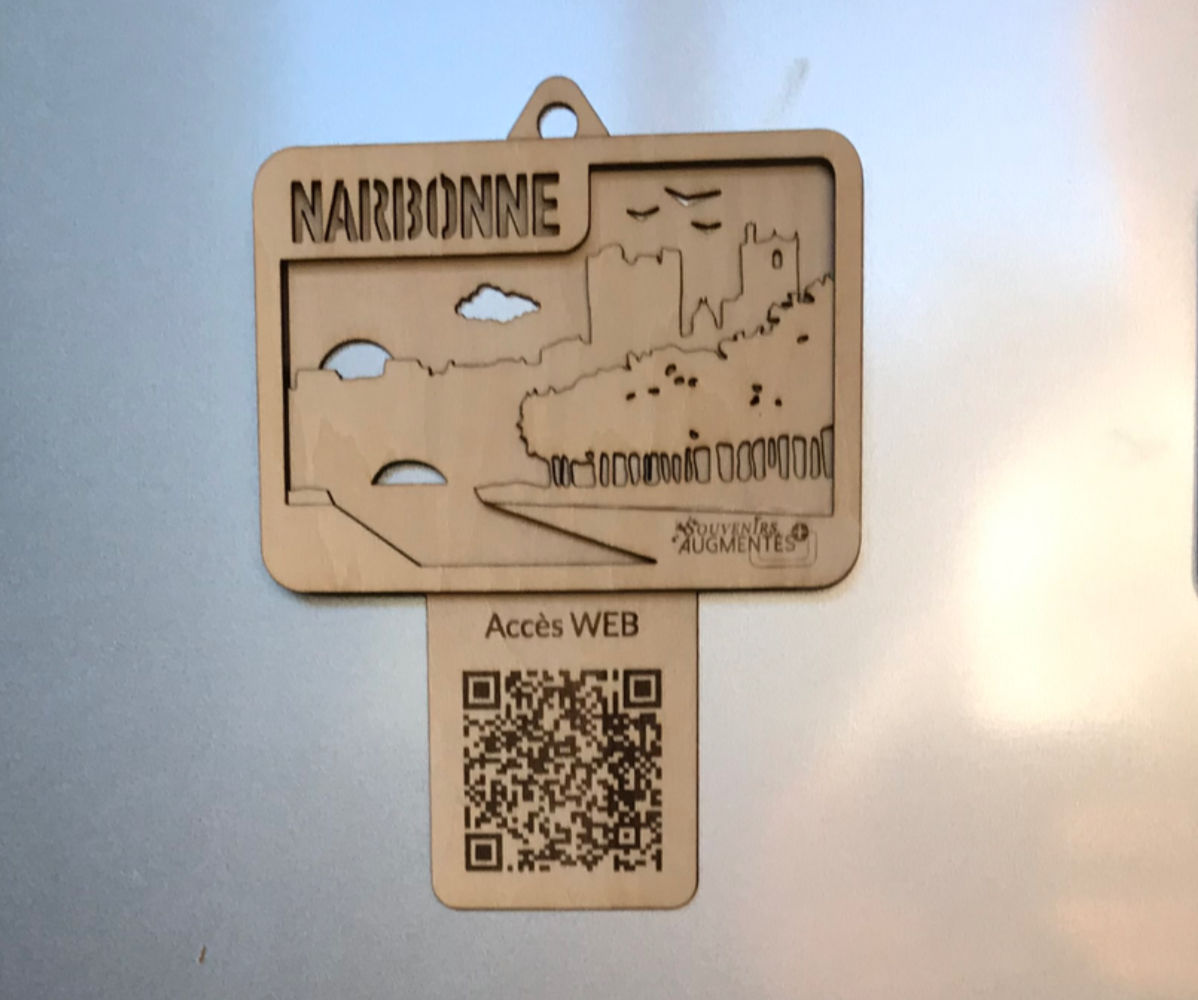 Magnet Phygital en bois découpés : NARBONNE