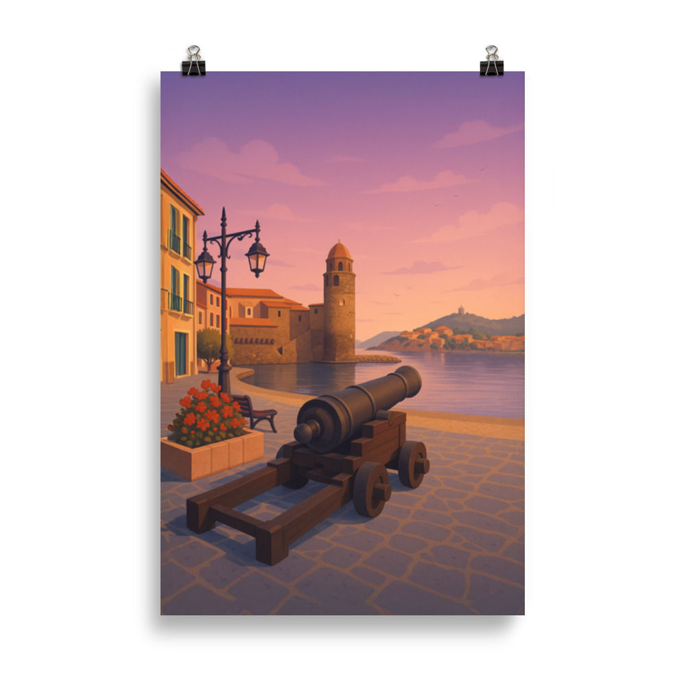 POSTER MINIMALISTE : COLLIOURE (Illustr 1)