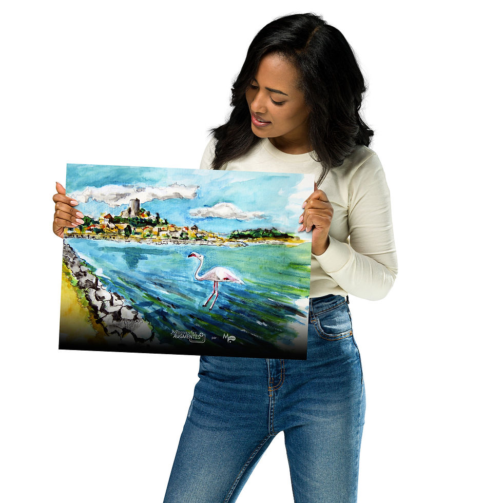 Miniature : POSTER mural : Mers & lacs Gruissan Aquarelle 1