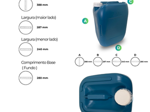 Galão Reciclado para Produtos Químicos