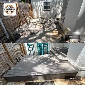 Before & after: messy yard to composite deck