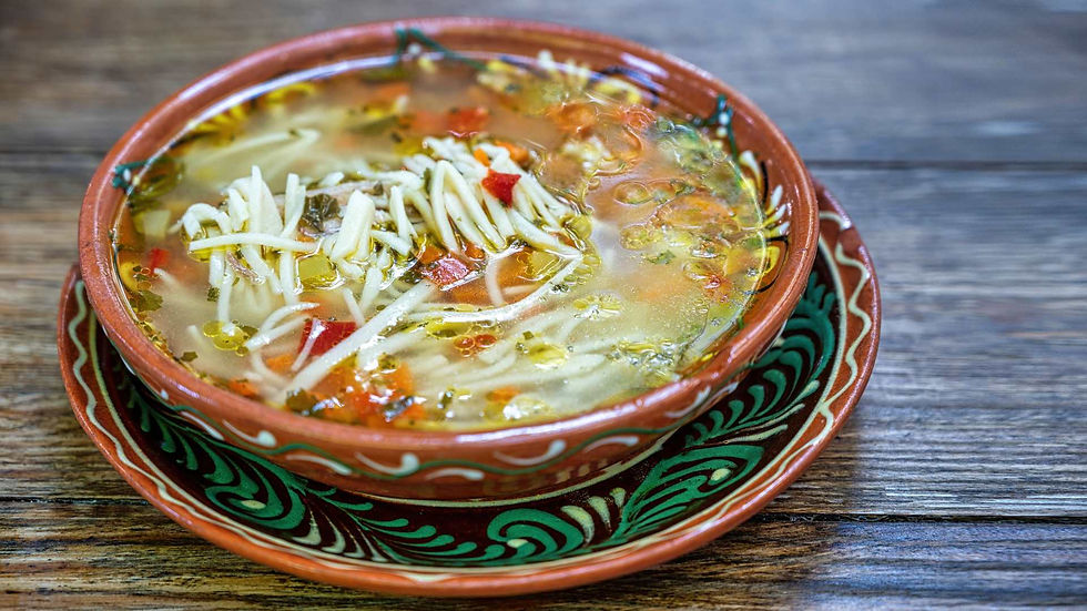 Mushroom soup broth