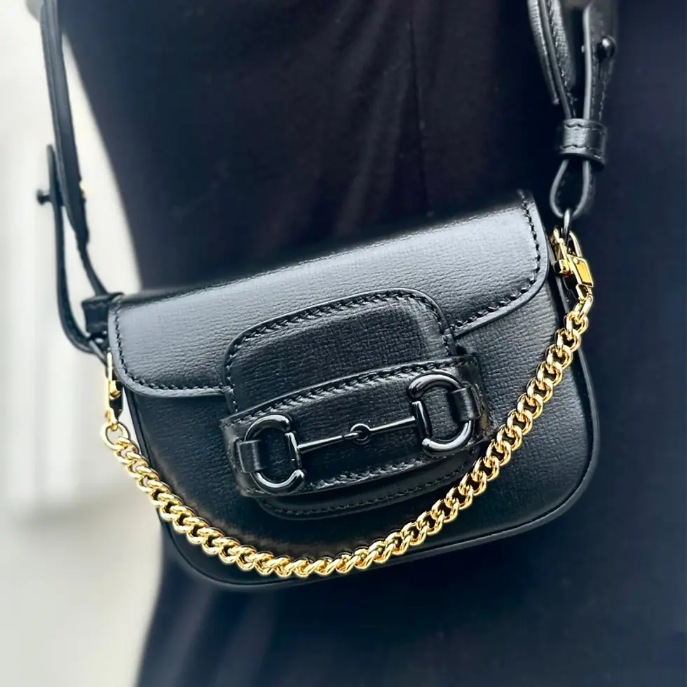 Gucci Monochrome Horsebit 1955 Wallet On Strap