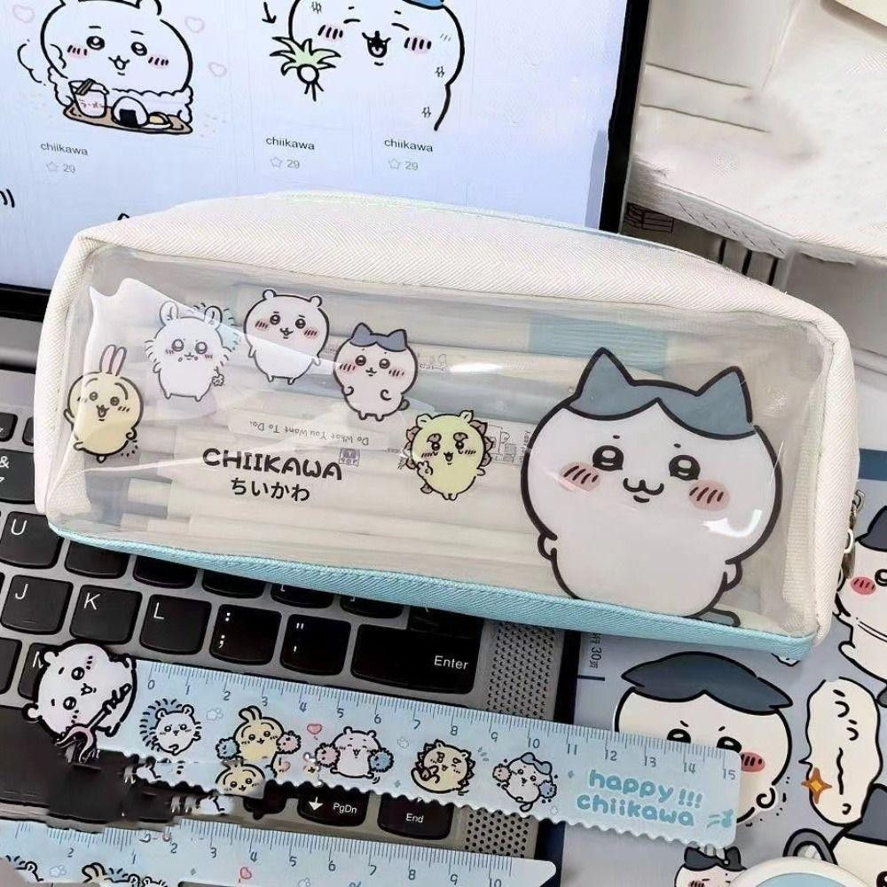 [BV0-60] Bóp viết chiikawa Trắng, bóp viết nhựa dẻo