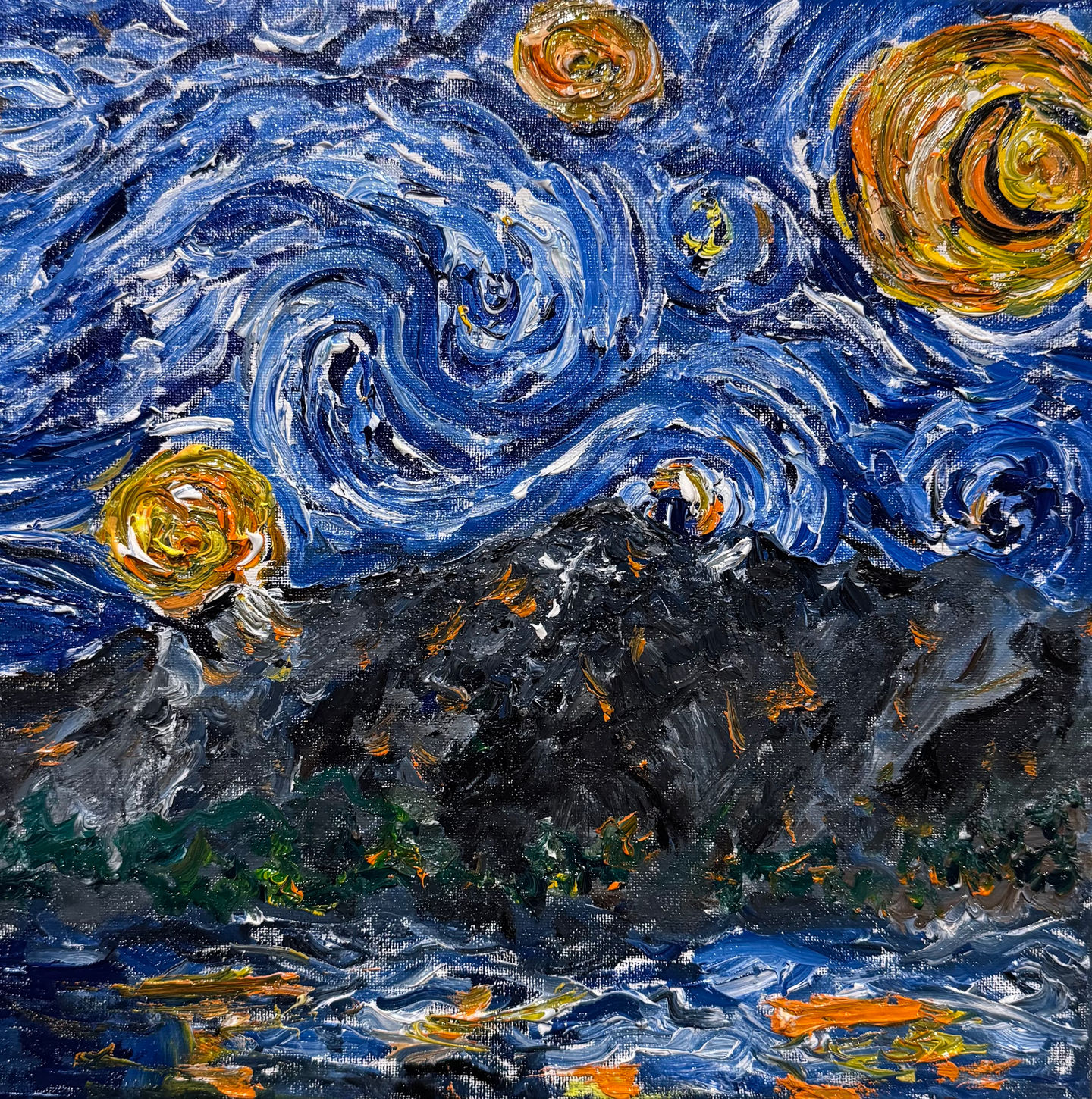 A Starry Night over Lake Tahoe