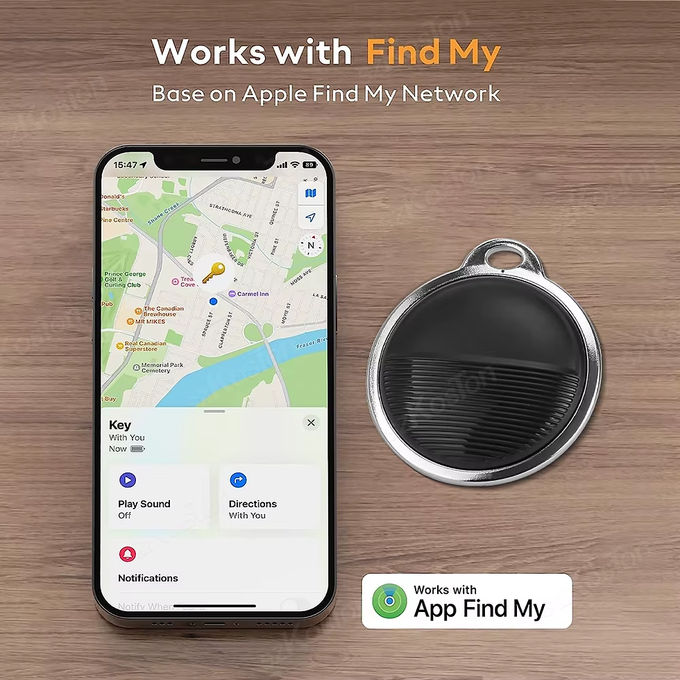 Thumbnail: Mini GPS Tracker Smart Tag for iOS Find My App - Key Finder & Pet Locator