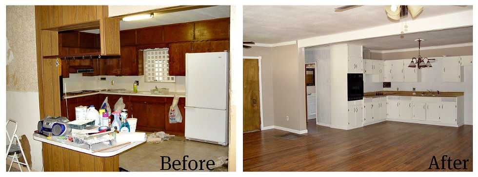 before and after kitchen makeover