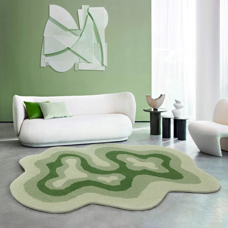 Irregular Shapes Carpets for Living Room Modern Style Bedroom Decor Carpet Thick