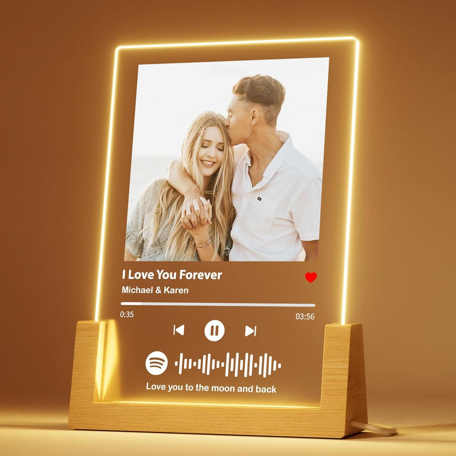 Custom Spotify Music Plaque Gifts For Anniversary Valentine Day Personalized Acr