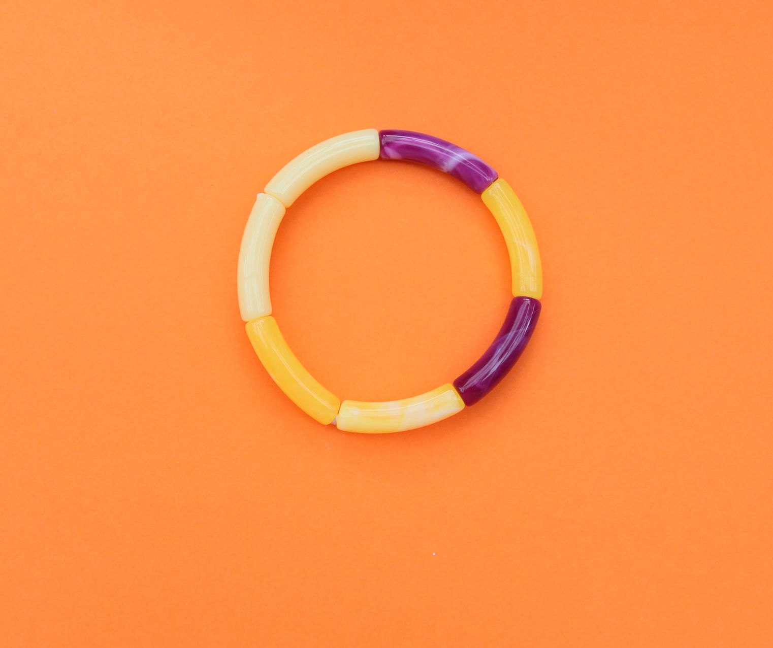 Kleur Vibes Armband Paars/Geel