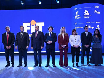 El presidente Javier Milei encabezó el acto de apertura de FIT 2025