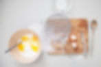 eggs and flour ingredients partially made into a recipe