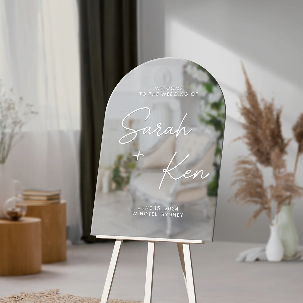 Thumbnail: Mirror Acrylic Welcome Board - Gold / Rose Gold / Silver