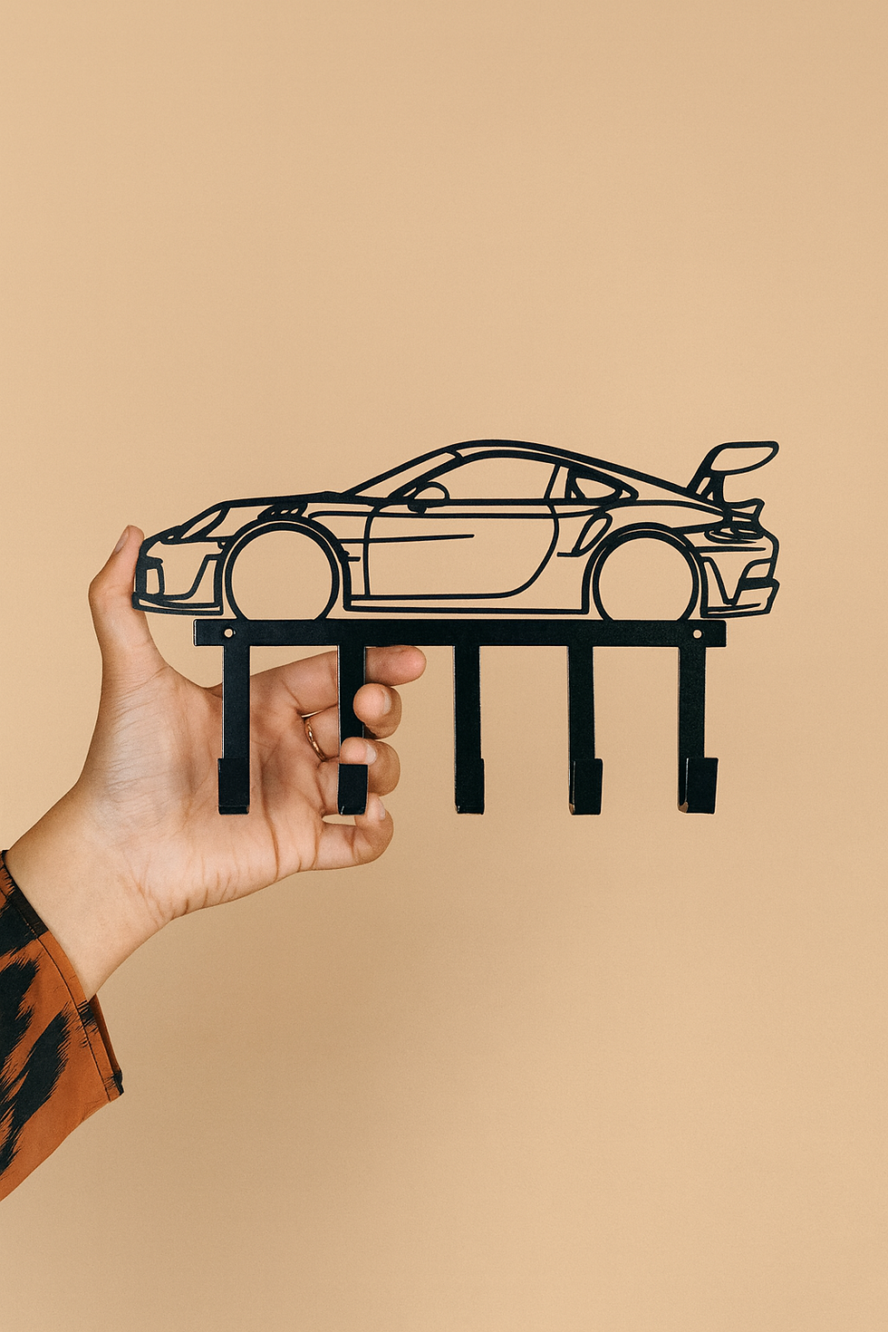 Thumbnail: Car Outline Metal Key Holder