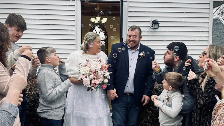 Intimate elopement ceremony at Little Shawnee Chapel Kansas