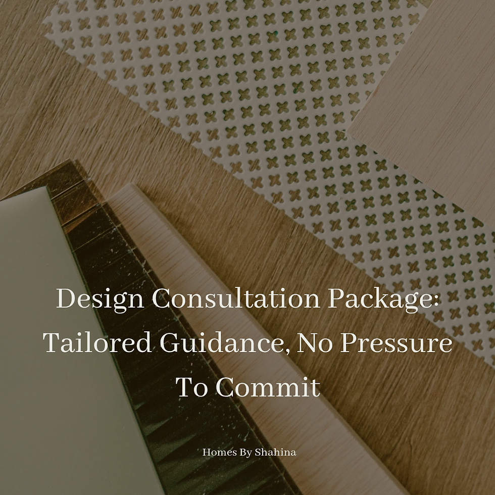 Design Consultation Package: Tailored Guidance, No Pressure To Commit