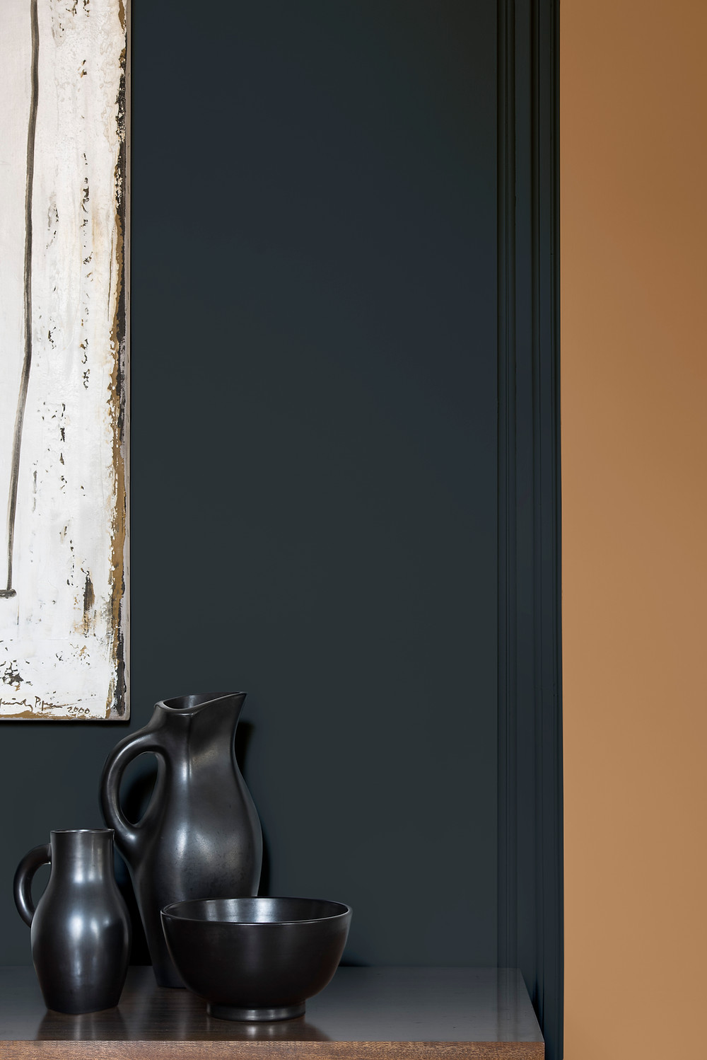 DULUX Colour Of The Year 2020 Tranquil Dawn. shop the look, black kitchen accessories, style and form interior design blog