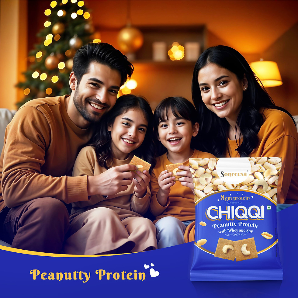 Thumbnail: 8gm Peanutty Protein Chiqqi with Whey and Soy Isolate (7pouches, 266gm)
