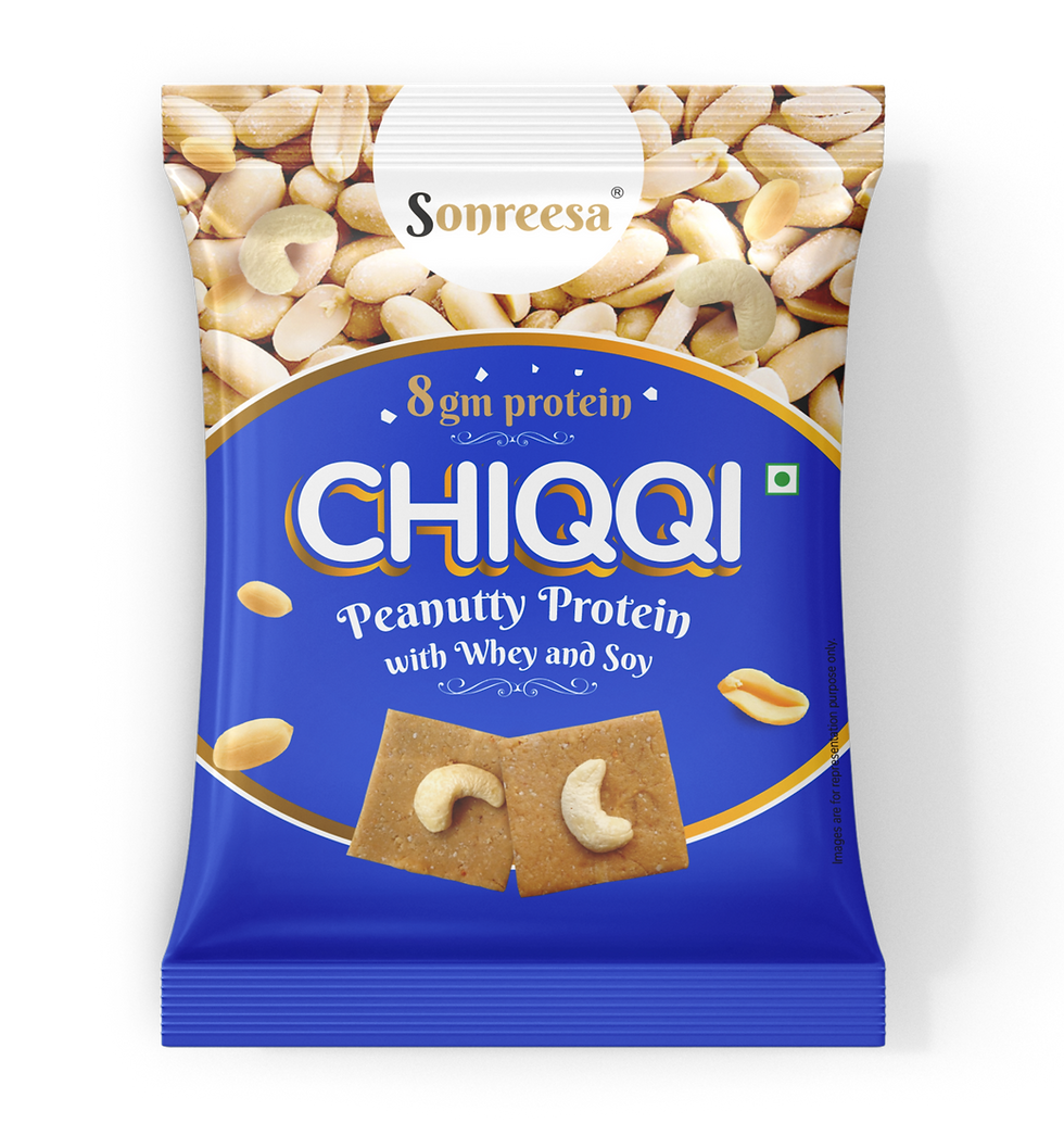 8gm Peanutty Protein Chiqqi with Whey and Soy Isolate (7pouches, 266gm)