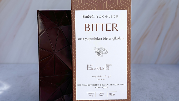 Sade Chocolate Bitter – Orta Yoğunlukta Bitter Çikolata (85g)