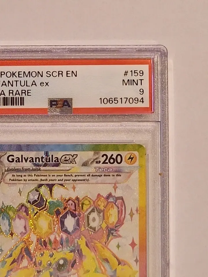 Thumbnail: Product: Galvantula Ex 159/142 Sv07: Stellar Crown Mint PSA 9
