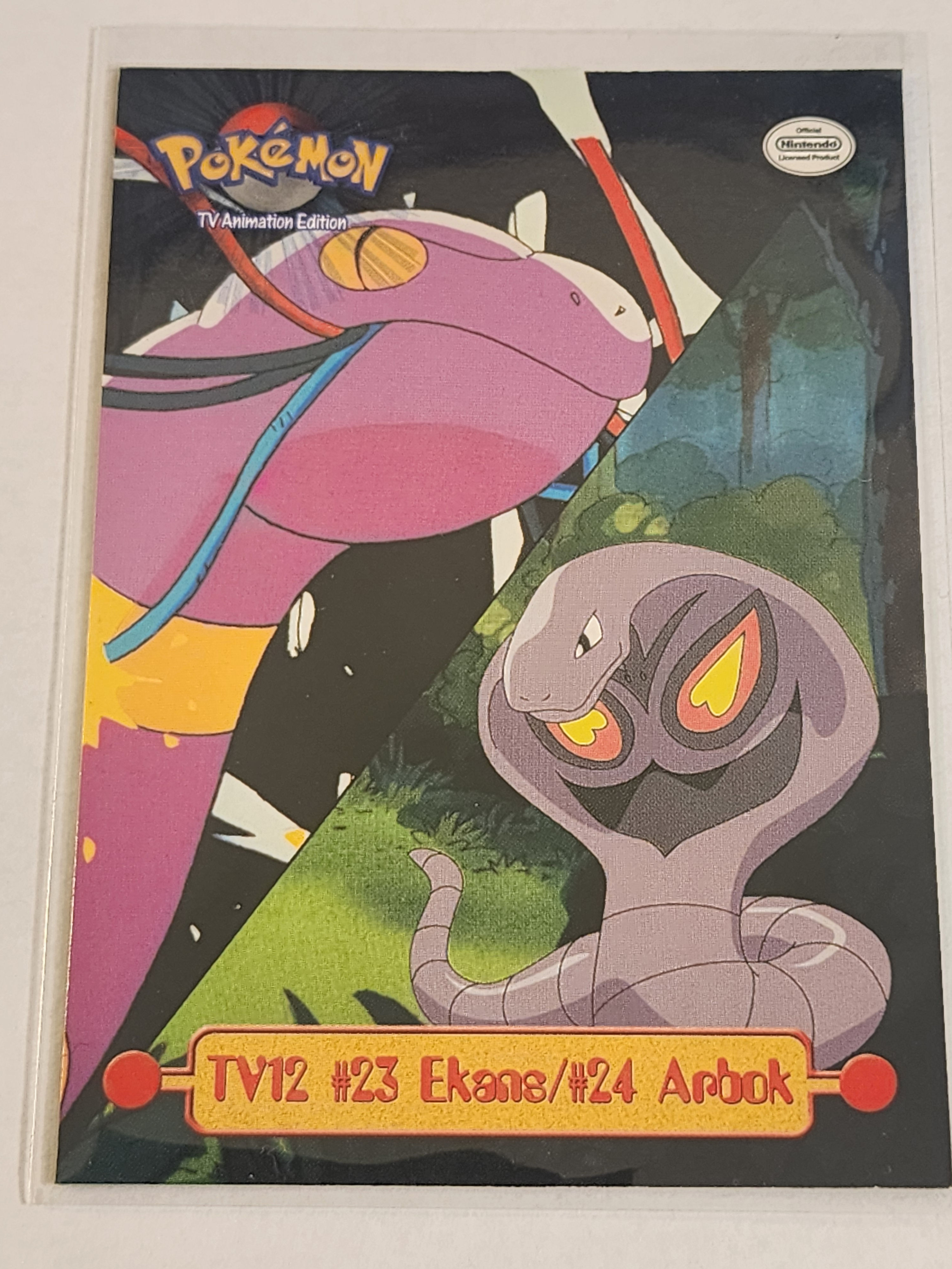 Pokémon 1999 Topps Black Logo TV12 #23 Ekans/#24 Arbok