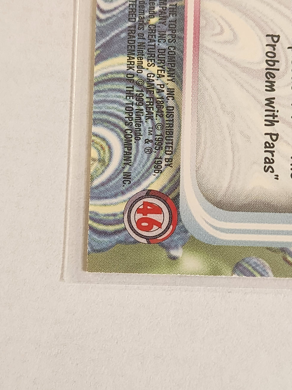 Thumbnail: Pokémon 1999 Topps Black Logo #46 Paras
