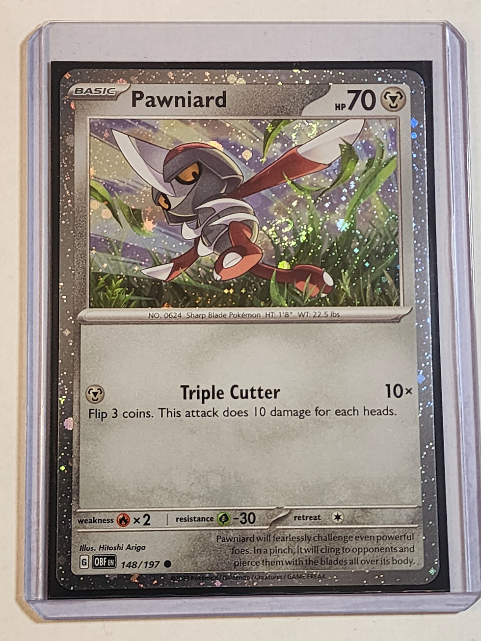 Product: Pokémon Pawniard 148/197 Obsidian Flames Cosmos

