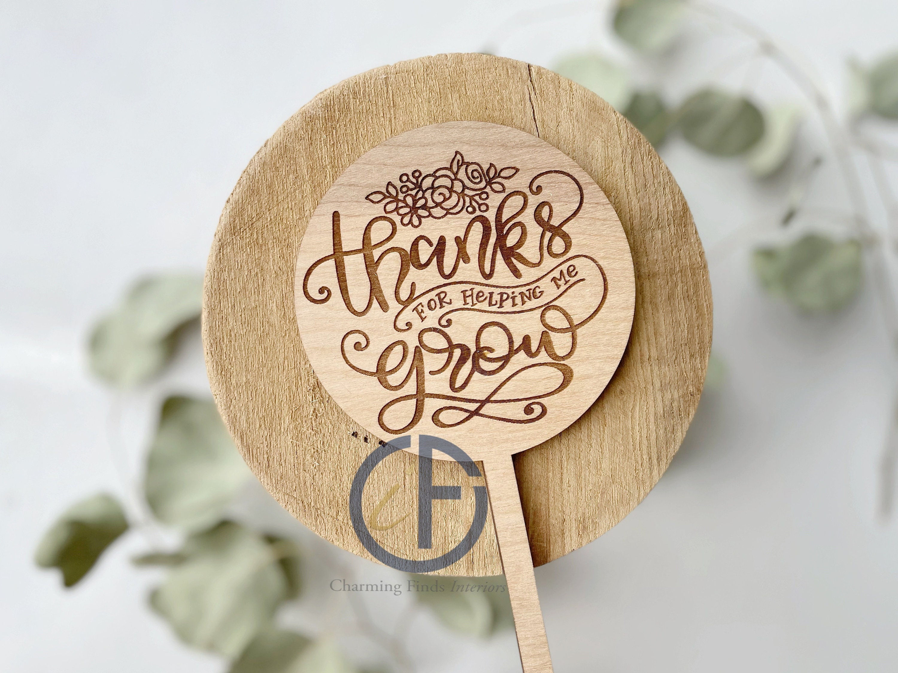 Thanks For Helping Me Grow Teacher Bouquet Marker