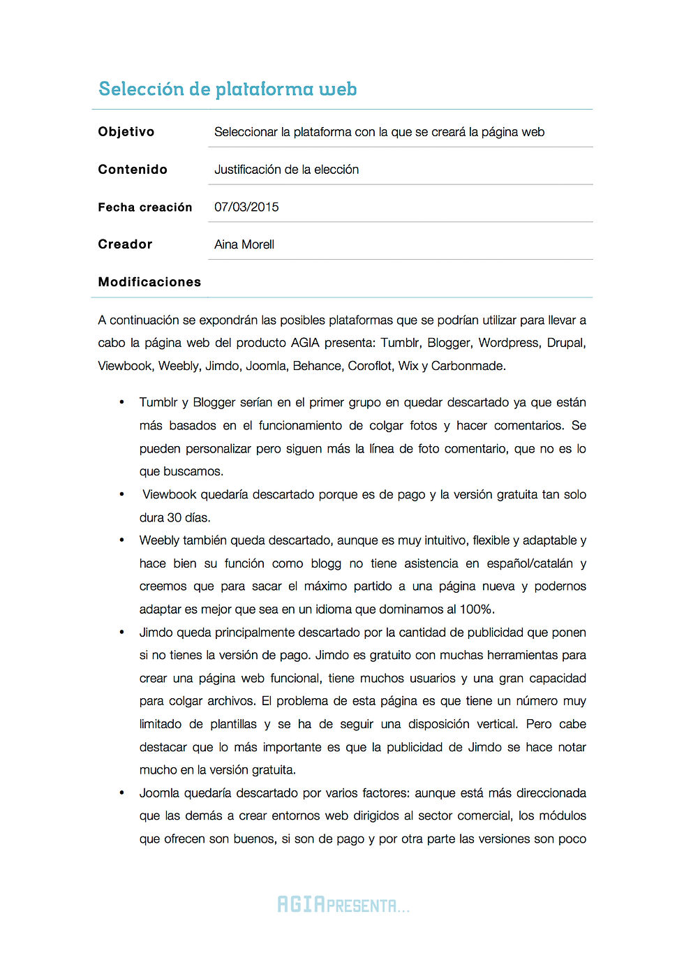 plataforma web