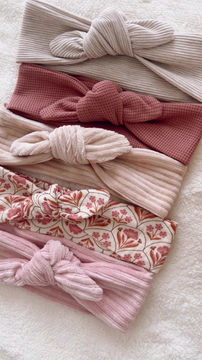 Thumbnail: Bandeau/chouchou gaze de  coton "Maelia "