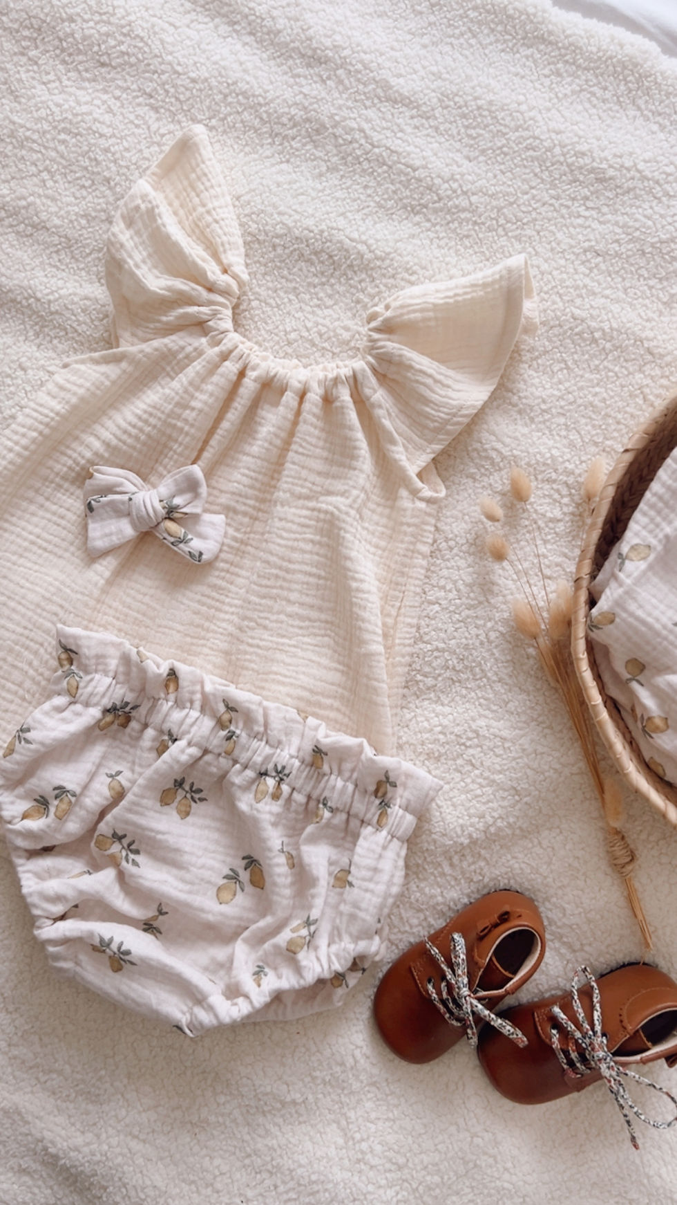 Bloomer bébé double gaze de coton "Lemon "