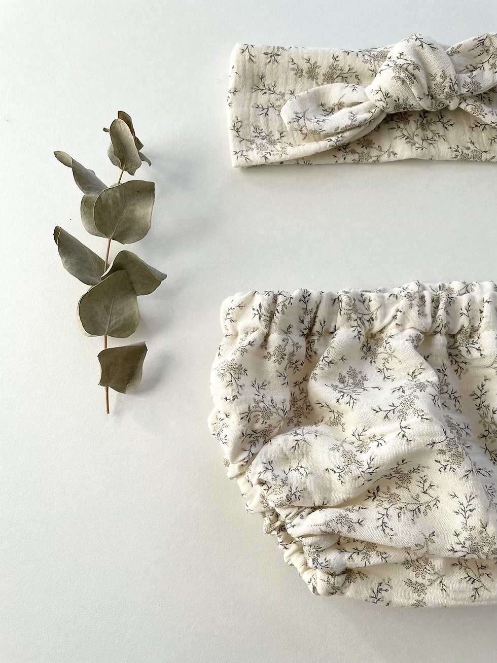 Thumbnail: Bandeau/chouchou gaze de coton bio "India"