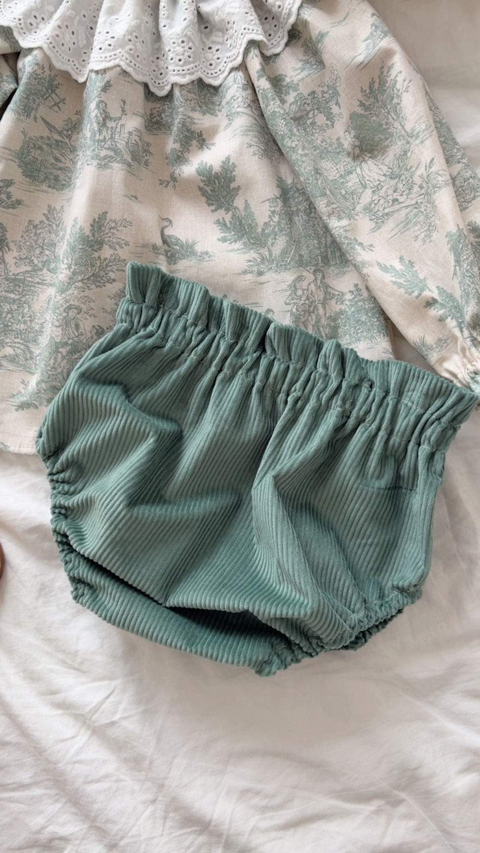 Miniature : Bloomer velours bio « Vert céladon»