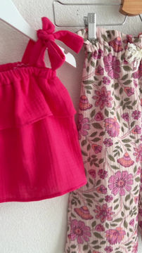 Thumbnail: Pantalon large bébé/enfant  double gaze de coton «Florentina»