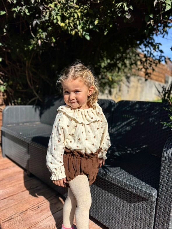 Thumbnail: Bloomer double gaze de coton  «Chocolat»