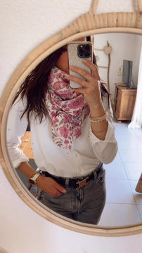 Thumbnail: Foulard/chèche gaze de coton "Florentina"