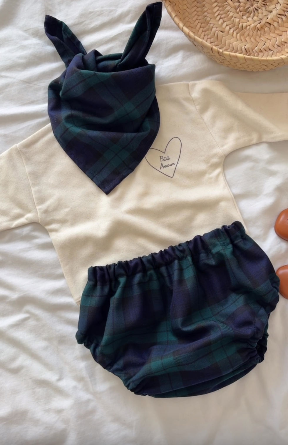 Miniature : Bloomer bébé coton tartan  "Lorette "
