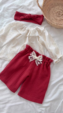 Thumbnail: Pantalon large bébé/enfant «Terracotta»