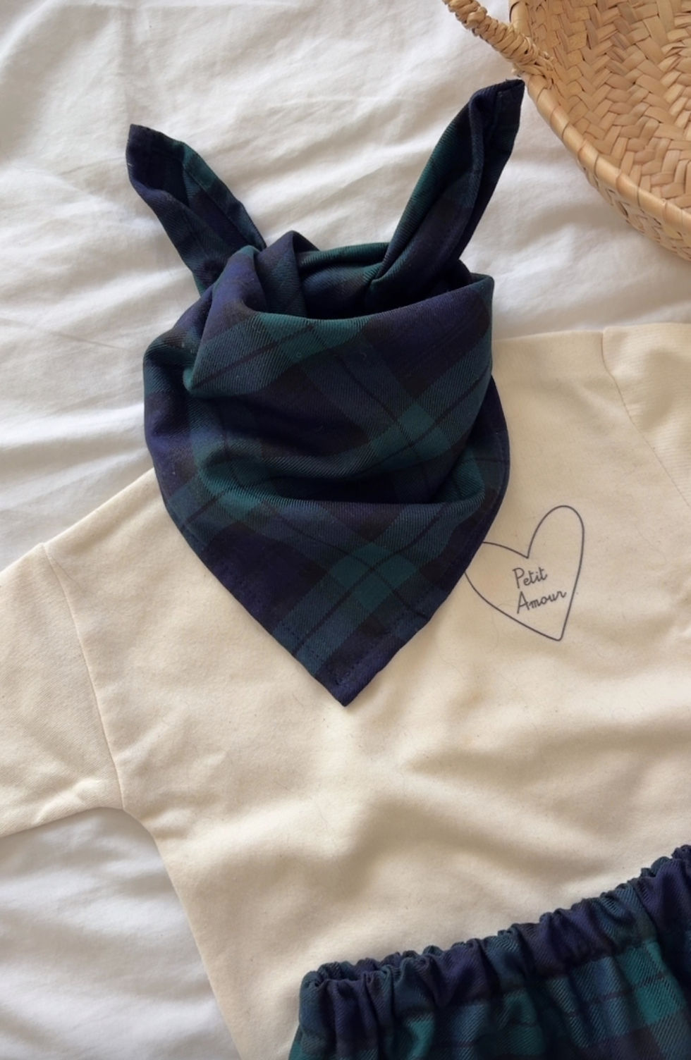 Thumbnail: Foulard/chèche coton tartan "Lorette"