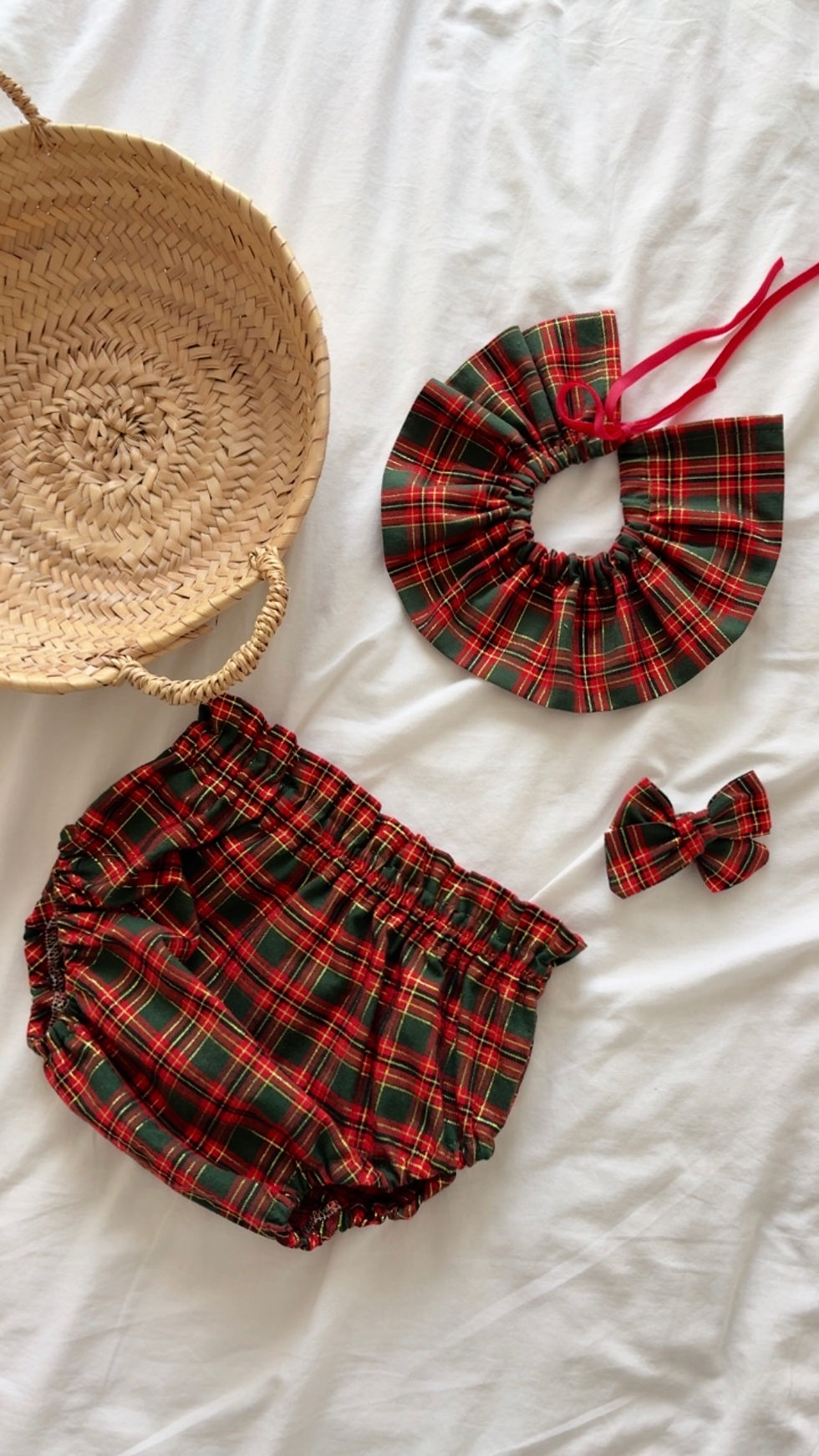 Thumbnail: Bloomer bébé coton "Tartan doré"